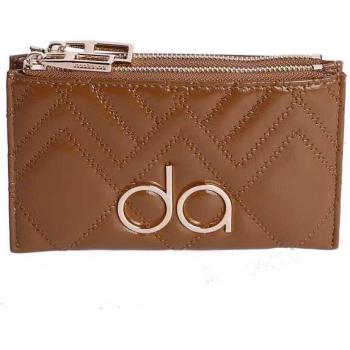 Cartera de mujer Don Algodón Cava en piel sintética camel con cremallera