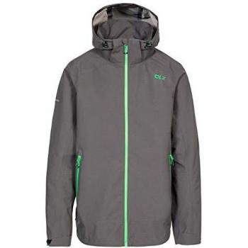 Trespass Chaqueta impermeable Lozano para hombre con capucha extraíble, Hombre, Chaqueta impermeable con capucha extraíble., MAJKRAO10003_CBNS, gris oscuro, S