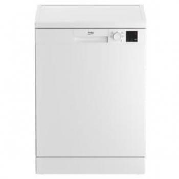 Lavavajillas Beko DVN05C30W, 60 cm, 15 cubiertos, 45 dB, 5 programas, blanco