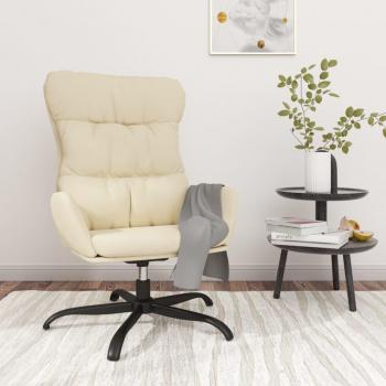 Sillón de relax de tela color crema vidaXL