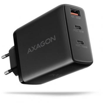 Axagon Acu-Dpq100 Gan Cargador De Pared 3X Puertos Usb Con Dual Usb-C Pd3.0/Qc4+/Pps/Apple 100W Negro
