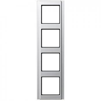 Marco embellecedor 4 tomas 81x294mm A500 aluminio JUNG