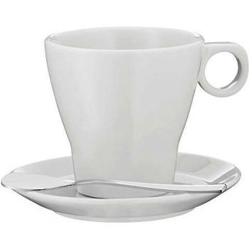 WMF Barista Taza Espresso con Plato y Pala, Blanco