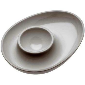 Koziol Columbus Huevera, Plato para Huevo, Plástico, Blanco, 3004101