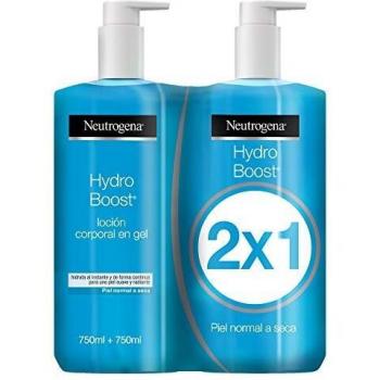 Neutrogena - HydroBoost Loción Corporal Hidratante en Gel con Ácido Hialurónico, Piel Normal a Seca, Pack de 2 x 750ml