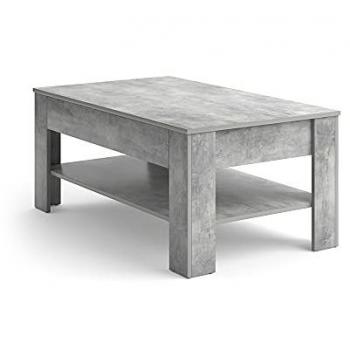 Mesa de Centro Milan, Hormigón, 110 x 48 cm con Cajón - Vicco