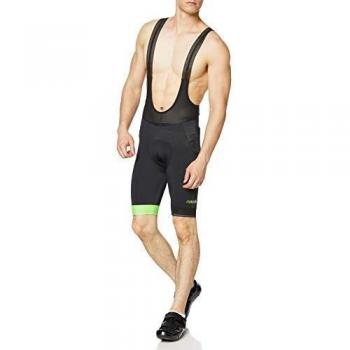 Zerorh+ Prime, Bibshort Bike para Hombre, Hombre, Ecu0717 Rf0M, Black/Fluo Green/Reflex, M