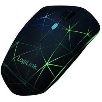 LogiLink ID0172 - Ratón (Ambidextro, Óptico, Bluetooth, 1600 dpi, Negro)