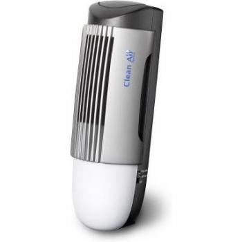 Purificador de Aire Clean Air Optima CA-267 con Ionizador en Color Gris Plateado y Negro