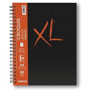 Cuaderno de bocetos Canson XL Book Sketch A4 100 hojas grano fino 90g