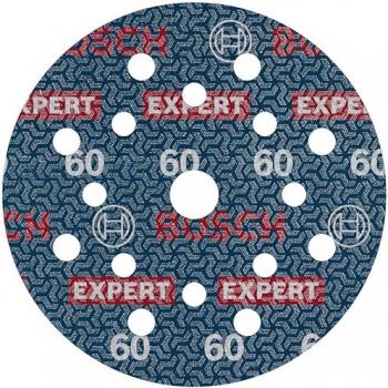 Disco de Lija Bosch Expert O780, 50x, 125 mm, Grano 60 para Madera Dura y Pintura sobre Madera
