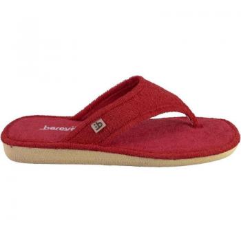 BEREVERE 4304 Zapatillas de casa de mujer rojo 524