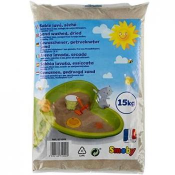 Smoby- Bolsa de Arena Fina de 15kg, Lavada y Seca, Ideal para Areneros, para Niños a Partir de 2 Años, 31000