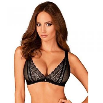 Obsessive Sujetador Bralette Seductor Estiqua Bra, Negro,XS-S