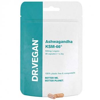 DR.VEGAN Ashwagandha KSM-66 | 500mg | 30 Capsules | Food Supplement for Supporting Mental Wellbeing