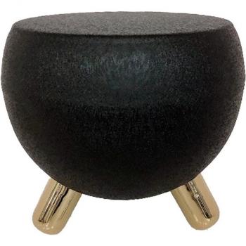 Mesita auxiliar hierro 51x51x44 rugoso negro