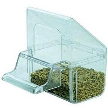2 Comederos con posa ave exterior para jaulas compatibles de Pedros