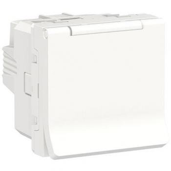 Schneider Electric Base de Enchufe Schuko con Tapa Polar NU303718TA