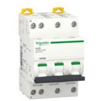 Interruptor magnetotérmico Schneider Electric Acti9 IC40N 3 polos, 20A, curva C, capacidad de cortocircuito 10kA