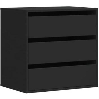 Cajonera de esquina madera de ingeniería negra 60x41x58 cm Vidaxl