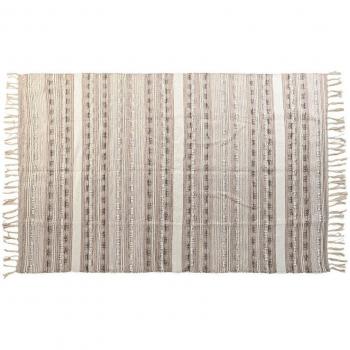 Alfombra de algodón con flecos Boho (160 x 230 cm)