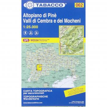 Mapa topográfico 1:25.000 Altopiano di Pinè - Valli di Cembra e dei Mocheni