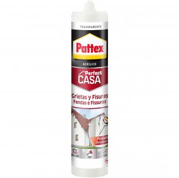 Pattex Silicona Casa grietas y fisuras, color gris, interior y exterior, 280 ml