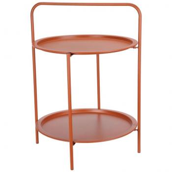 Mesa auxiliar redonda ProGarden color terracota mate 50x66 cm