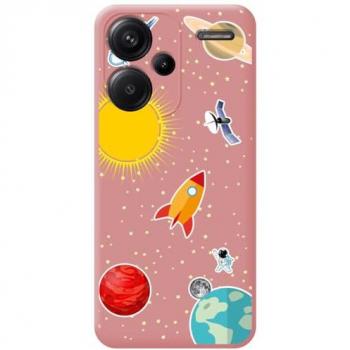 Funda Silicona Líquida Rosa Espacio para Xiaomi Redmi Note 13 Pro+ Plus 5G
