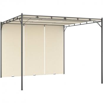 vidaXL Garden Gazebo with Side Curtain 3x3x2.25m Cream