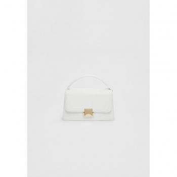 Stradivarius White Double-Handle Crossbody Bag OS