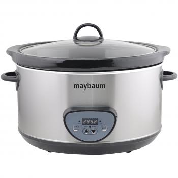 Maybaum Mayb SC 1 Digital olla de cocción lenta/Slow Cooker para 1001 Platos, 4,5 L, Plata