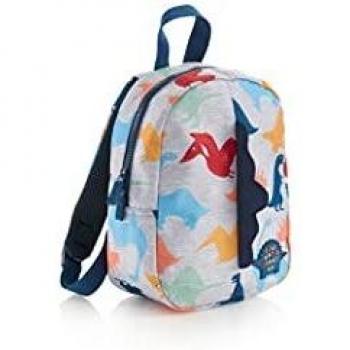 Miquel Rius MIQUELRIUS - Mochila Dinos - Asas Regulables, Cierre Cremallera, Portanombre, Materiales Reciclados, Color Gris