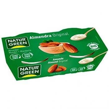 Organic Almond Dessert Naturgreen 2x125g - Gluten-Free and Lactose-Free
