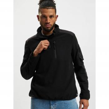 Brandit Men's Fleece Troyer Ripstop Sweatshirt - Black - Sizes S to 5XL