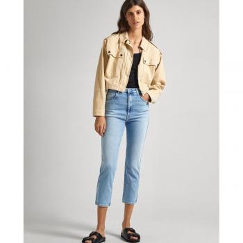 Pepe Jeans Women's Sustainable High Waist Slim Fit Cropped Denim Jeans