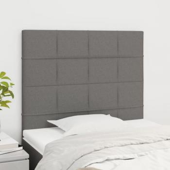 Cabeceros de tela gris oscuro 80x5x78/88 cm - 2 unidades vidaXL