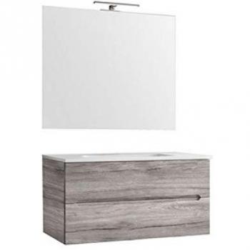 Mueble suspendido 90 cm línea Talia de alerce blanco
