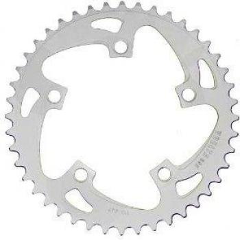 Vuelta CNC Alu7075 5Brazos 110 mm 44D - Plato de ciclismo, color plata / negro