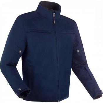 Bering Chaqueta de Moto Cruiser Textil Impermeable Azul Marino-Azul 2XL