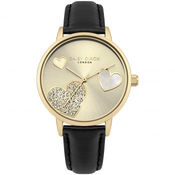 Reloj de Mujer Daisy Dixon HOLLIE Ø 35 mm, diseño elegante, esfera redonda, correa de cuero sintético, resistente al agua, movimiento de cuarzo