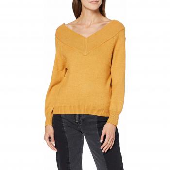 Jacqueline de Yong NOS Jdyshanon L/s Off Shoulder Pull Knt Noos suéter, Amarillo