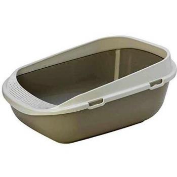 Bandeja Sanitaria Moderna Mega Step 64 cm, Gris Calido/Blanco