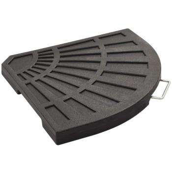 vidaXL Base con Peso para sombrilla Negro en Forma de Ventilador 14 kg