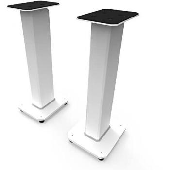 Kanto SX26 26 White Universal Fillable Speaker Stands with Adjustable Isolation Feet and Cable Management