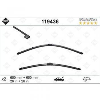 Limpiaparabrisas SWF 119436, tipo de producto: limpiaparabrisas, características: diseño aerodinámico, fácil instalación, adaptador universal incluido, compatible con vehículos de diversas marcas y modelos