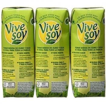 Vivesoy - Zumo de Piña y Soja 100% Vegetal - Pack de 3 x 250 ml