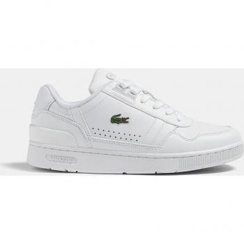 Lacoste T-Clip Women's Low Top Leather Sneakers - White