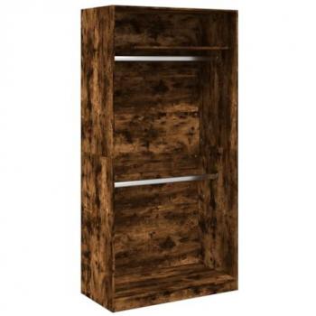 Armario de almacenamiento madera contrachapada color roble ahumado 100x50x200 cm