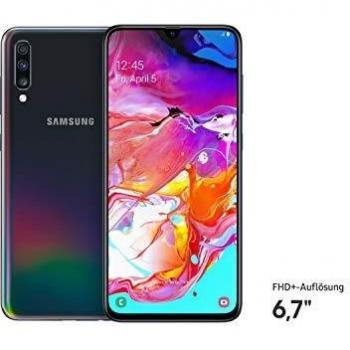Smartphone Samsung Galaxy A70 Negro 128GB Dual SIM, Pantalla 6.7 Full HD+, Triple Cámara 32MP, Reacondicionado Excelente